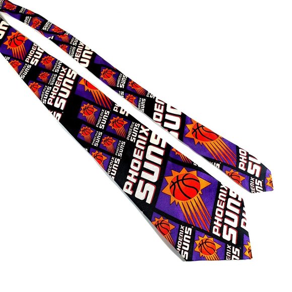 RM Style Phoenix Suns Basketball Mens Necktie Tie Designer Work Office Dad Gift - Picture 1 of 5